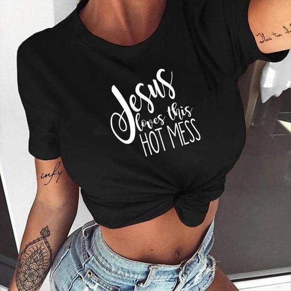 summer jesus loves this mess women t shirts letter print o neck short sleeve tees harajuku fashion casual basic, White
summer jesus loves this mess women t shirts letter print o neck short sleeve tees harajuku fashion casual basic, White