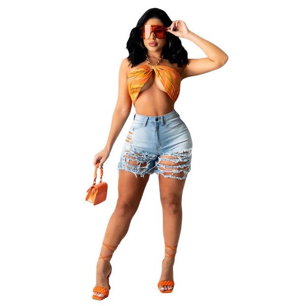 women's jeans rstylish 2021 summer women washed ripped hole loose casual tassel streetwear high elasticity thin denim shorts, Blue
women's jeans rstylish 2021 summer women washed ripped hole loose casual tassel streetwear high elasticity thin denim shorts, Blue