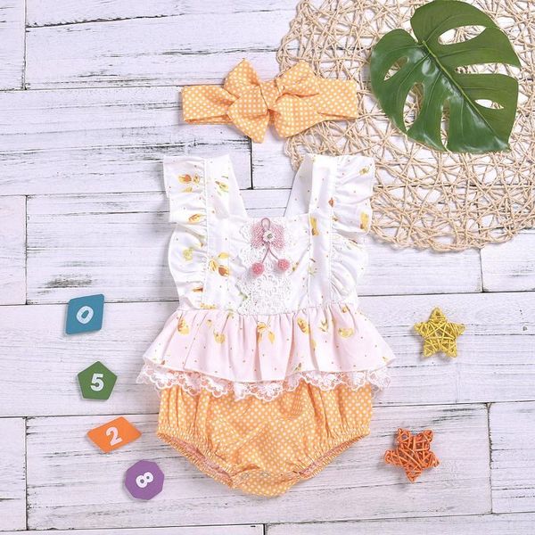 sweet floral lace-trimmed short sleeve baby girl romper and dotted headband set for jumpsuits, Blue
sweet floral lace-trimmed short sleeve baby girl romper and dotted headband set for jumpsuits, Blue