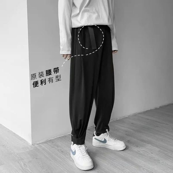 shorts men's casual pants summer ice thin korean fashion high waist loose nine point bunched feet ruffian handsome wide leg trousers, White;black
shorts men's casual pants summer ice thin korean fashion high waist loose nine point bunched feet ruffian handsome wide leg trousers, White;black