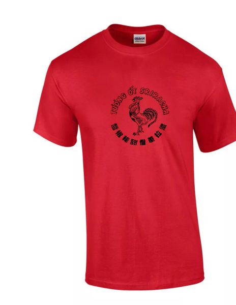Siracha Logo T-Shirt Asian Pho Hot Rooster Sauce Red Black Tee Shirt S-5XL, White;black
Siracha Logo T-Shirt Asian Pho Hot Rooster Sauce Red Black Tee Shirt S-5XL, White;black