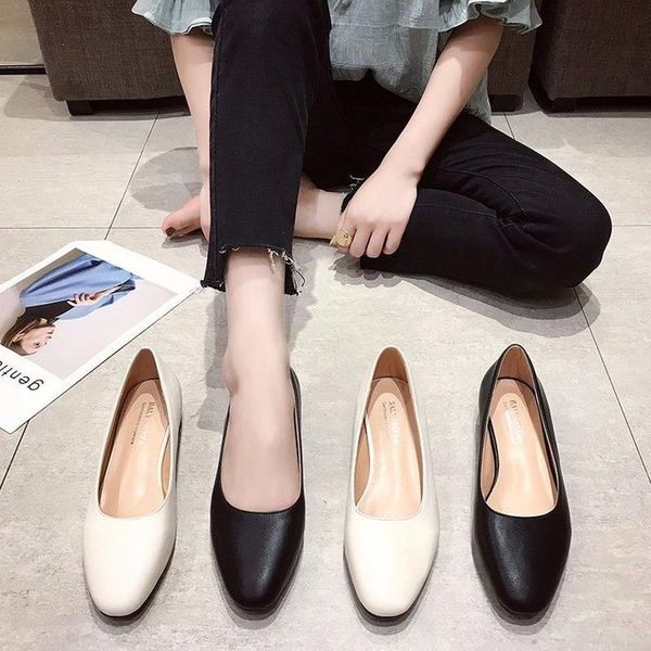 dress shoes spring autumn casual woman pumps leather slip on shallow thick low heels round head women work ladies, Black
dress shoes spring autumn casual woman pumps leather slip on shallow thick low heels round head women work ladies, Black