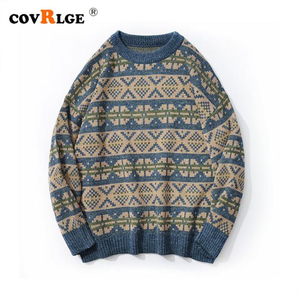 men's sweaters covrlge sweater autumn winter round neck jacquard geometric pattern trendy loose lazy knit streetwear mzm114, White;black
men's sweaters covrlge sweater autumn winter round neck jacquard geometric pattern trendy loose lazy knit streetwear mzm114, White;black