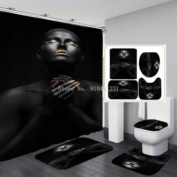 shower curtains american afro african black girl women curtain set bath mat pad bathroom with 12 hooks
shower curtains american afro african black girl women curtain set bath mat pad bathroom with 12 hooks