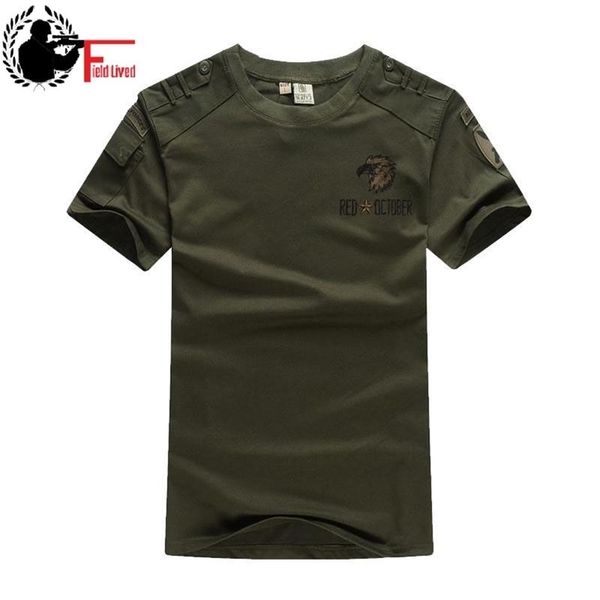 military style men's short sleeve t-shirt summer army green combat tactical plus size tshirt casual o neck t shirt male tee 211106, Black;brown
military style men's short sleeve t-shirt summer army green combat tactical plus size tshirt casual o neck t shirt male tee 211106, Black;brown