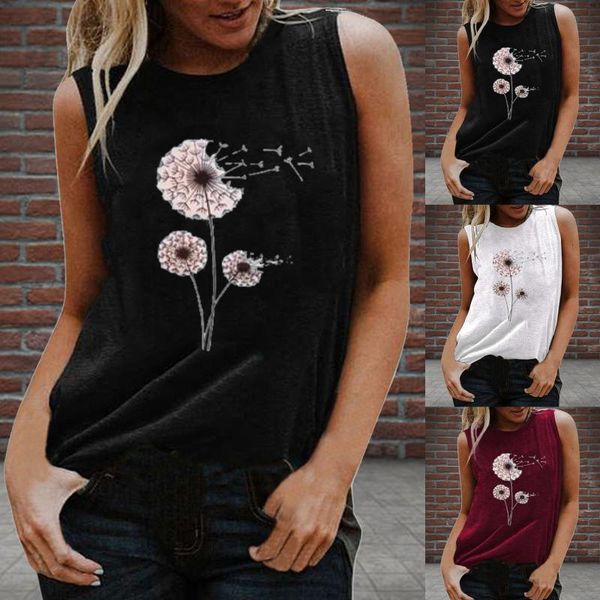 35# tank women casual plus size vest fashion floral dandelion printed sleeveless summer 2021 camisole haut femme women's tanks & ca, White
35# tank women casual plus size vest fashion floral dandelion printed sleeveless summer 2021 camisole haut femme women's tanks & ca, White
