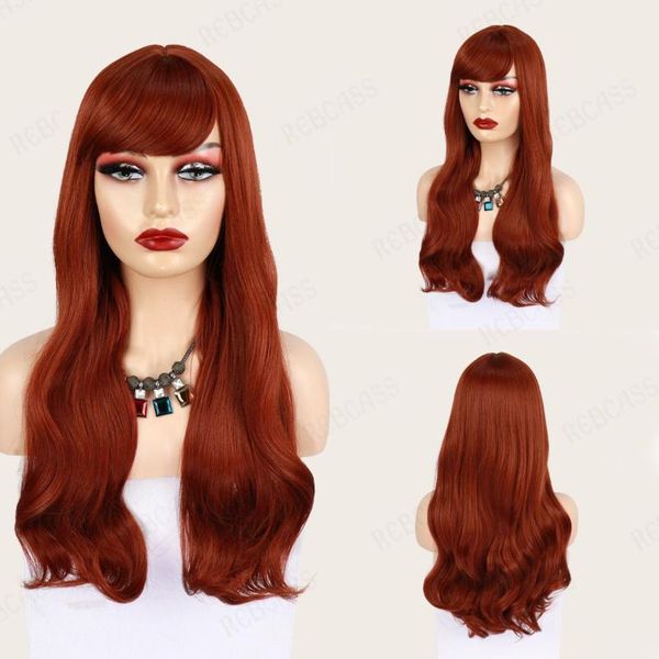 synthetic wigs long with bangs natural wave for african american women halloween cosplay wig durable high tempereature, Black
synthetic wigs long with bangs natural wave for african american women halloween cosplay wig durable high tempereature, Black