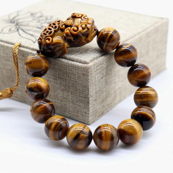 beaded, strands 10-14mm gold yellow tiger eyes stone beads pi yao bangles chinese lucky goods beast pixiu bracelet drop jewelry gift, Black
beaded, strands 10-14mm gold yellow tiger eyes stone beads pi yao bangles chinese lucky goods beast pixiu bracelet drop jewelry gift, Black