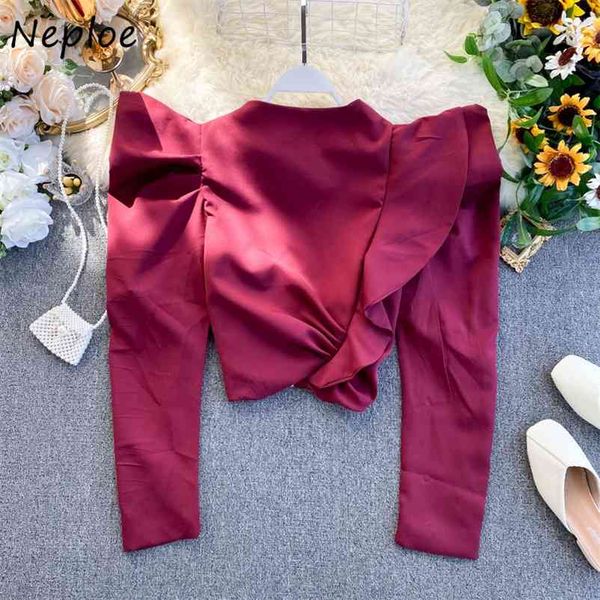 chic irregular ruffles patchwork shirt fashion slim fit zip femme blusas autumn puff sleeve women blouses 210422, White
chic irregular ruffles patchwork shirt fashion slim fit zip femme blusas autumn puff sleeve women blouses 210422, White