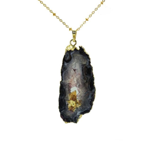 pendant necklaces fashion jewelry irregular raw natural geode druzy necklace gold plating stone slice for women, Silver
pendant necklaces fashion jewelry irregular raw natural geode druzy necklace gold plating stone slice for women, Silver