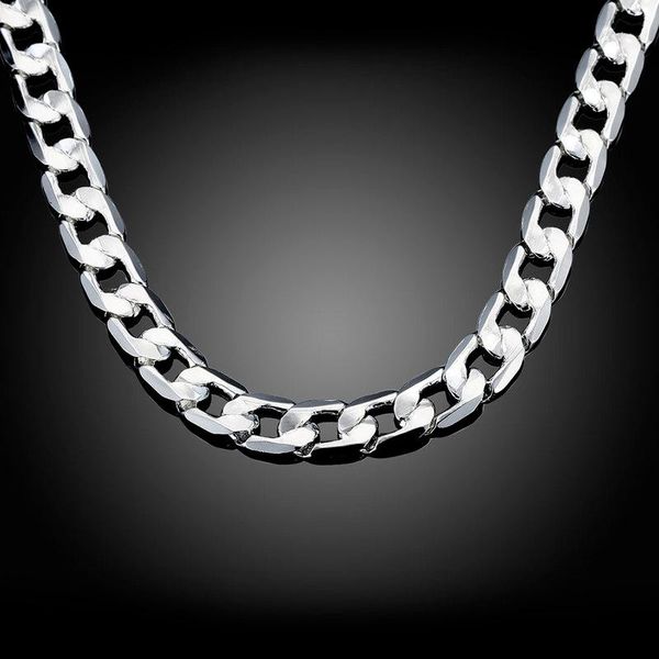 chains 10mm 925 sterling silver smooth round flat chain classic simple rock necklace men's and women's jewelry
chains 10mm 925 sterling silver smooth round flat chain classic simple rock necklace men's and women's jewelry