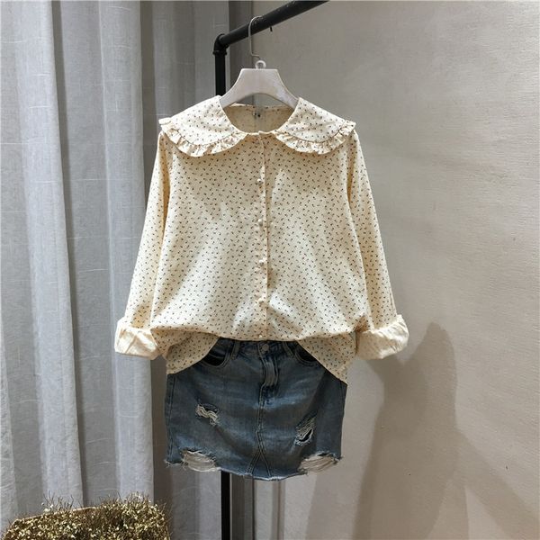 women's blouses & shirts lamtrip sweet flowers print cotton long sleeve shirt blouse kawaii dxvn, White
women's blouses & shirts lamtrip sweet flowers print cotton long sleeve shirt blouse kawaii dxvn, White