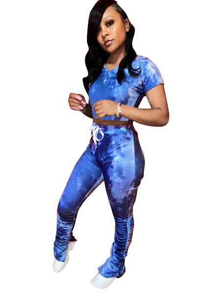 summer tie-dye short sleeve v-neck and micro flare trouses tracksuit two piece set women casual pencil pants vetement femme 210414, White
summer tie-dye short sleeve v-neck and micro flare trouses tracksuit two piece set women casual pencil pants vetement femme 210414, White