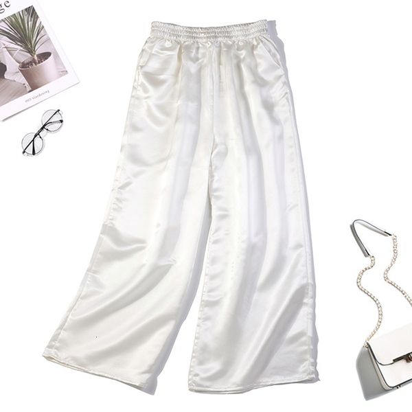 pants women's 100% pure 23mm thick satin silk white elastic waist wide leg long pants trousers jn555, Black;white
pants women's 100% pure 23mm thick satin silk white elastic waist wide leg long pants trousers jn555, Black;white