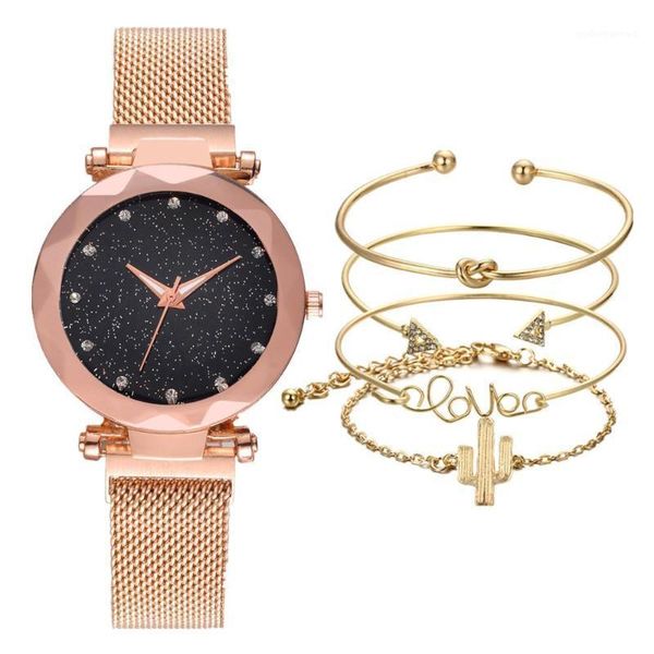 wristwatches zegarek damski 5pc/set luxury diamond watches women rose gold ladies clock magnet buckle starry sky quartz wristwatch bracelet, Slivery;brown
wristwatches zegarek damski 5pc/set luxury diamond watches women rose gold ladies clock magnet buckle starry sky quartz wristwatch bracelet, Slivery;brown