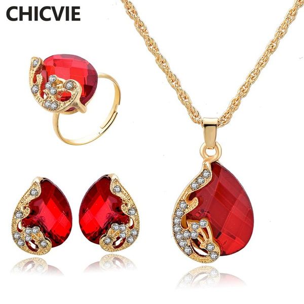 earrings & necklace chicvie red waterdrop shape sets wedding crystal jewelry set for gold women set190006, Silver
earrings & necklace chicvie red waterdrop shape sets wedding crystal jewelry set for gold women set190006, Silver
