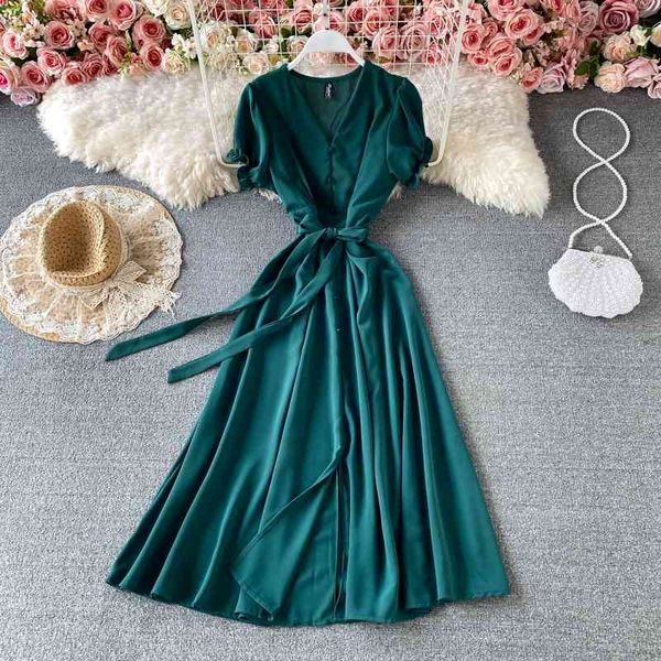 casual dresses elegant retro red v-neck puff sleeve dress for womens summer style waist slim temperament large swing vintage 9hk4, Black;gray
casual dresses elegant retro red v-neck puff sleeve dress for womens summer style waist slim temperament large swing vintage 9hk4, Black;gray