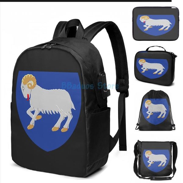 funny graphic print coat of arms the faroe islands usb charge backpack men school bags women bag travel laptop
funny graphic print coat of arms the faroe islands usb charge backpack men school bags women bag travel laptop