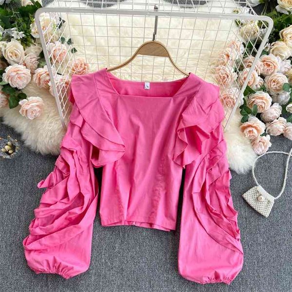 women puff sleeve temperement square collar pullover shirt slim versatile fashion spring summer 11b712 210525, White
women puff sleeve temperement square collar pullover shirt slim versatile fashion spring summer 11b712 210525, White