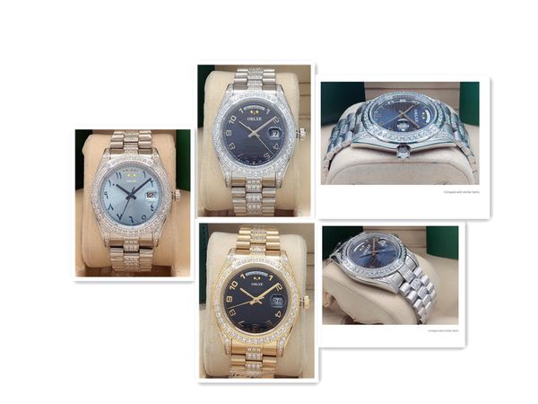 2022 est sales 41mm diamond ring stainless steel watch sapphire mirror date week men and women automatic mechanical watches, Slivery;brown
2022 est sales 41mm diamond ring stainless steel watch sapphire mirror date week men and women automatic mechanical watches, Slivery;brown