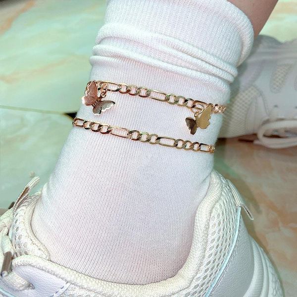 anklets bohemia cute butterfly ankle bracelets for women double layer gold color figaro chain summer beach barefoot jewelry gift, Red;blue
anklets bohemia cute butterfly ankle bracelets for women double layer gold color figaro chain summer beach barefoot jewelry gift, Red;blue