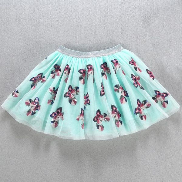 girls skirts kids clothes butterfly sequin pleated skirt princess mesh children party
