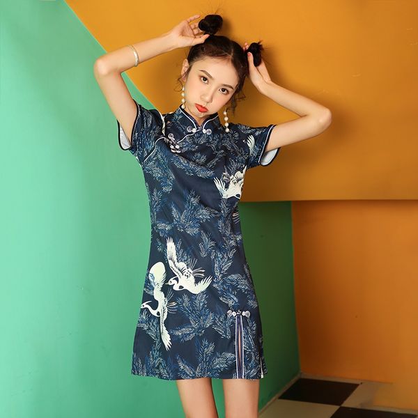 2021 summer chinese dress qipao cheongsam crane print lingerie women oriental dress chinese dress qipao mandarin collar 10185, Red
2021 summer chinese dress qipao cheongsam crane print lingerie women oriental dress chinese dress qipao mandarin collar 10185, Red