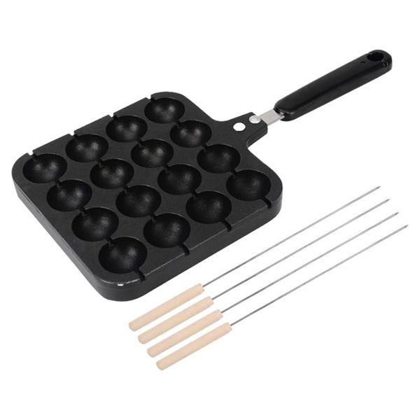 pans 16 holes non stick bbq plate ergonomic cooking tool takoyaki pan with baking needles cast aluminum grill home restaurant
pans 16 holes non stick bbq plate ergonomic cooking tool takoyaki pan with baking needles cast aluminum grill home restaurant