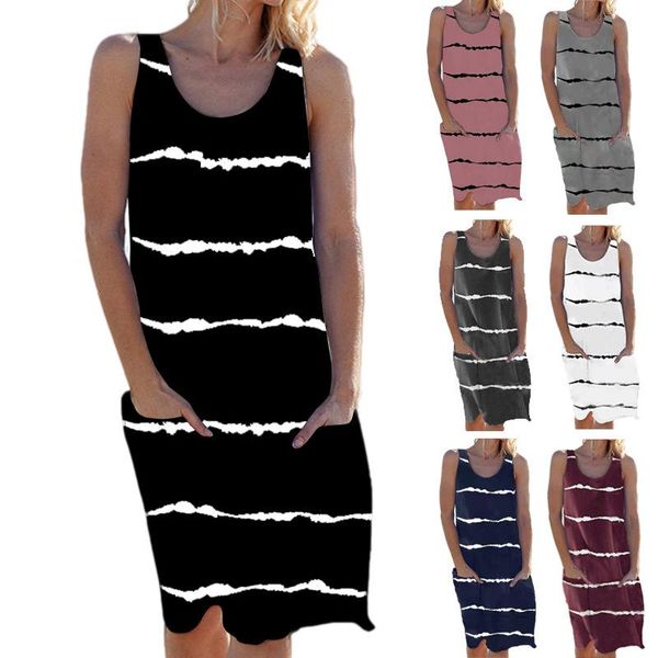 casual dresses 2021 summer women's striped printed pocket vest dress for women white woman plus size, Black;gray
casual dresses 2021 summer women's striped printed pocket vest dress for women white woman plus size, Black;gray