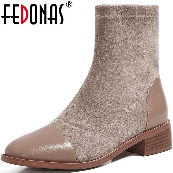 boots fedonas elegant ankle for ladies genuine leather fashion thick heels winter est party wedding shoes woman, Black
boots fedonas elegant ankle for ladies genuine leather fashion thick heels winter est party wedding shoes woman, Black