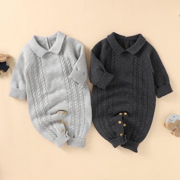 rompers baby jumpsuit, solid color turn-down neck long sleeves knitted with buttons for toddlers, girls, boys, 3-24 months, Blue
rompers baby jumpsuit, solid color turn-down neck long sleeves knitted with buttons for toddlers, girls, boys, 3-24 months, Blue
