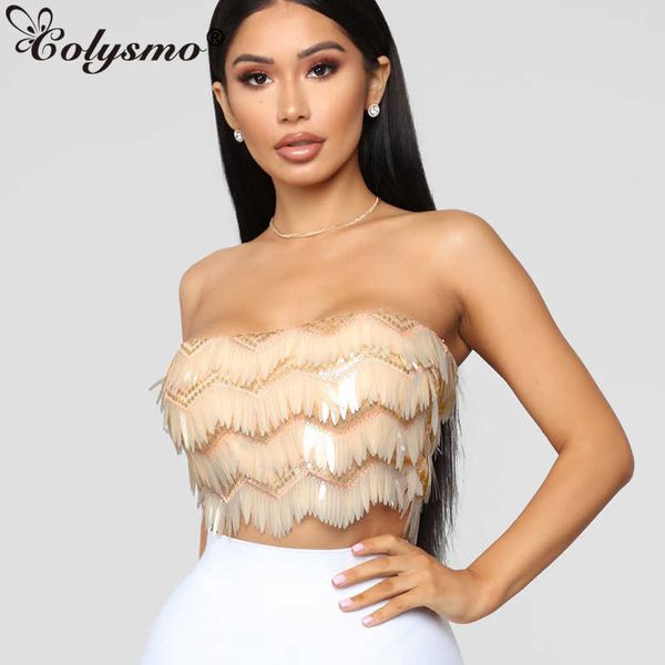 colysmo gold sequin crop women mesh tube angel ladies cropped autumn party club wear boho s croopped 210527, White
colysmo gold sequin crop women mesh tube angel ladies cropped autumn party club wear boho s croopped 210527, White
