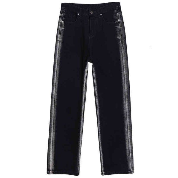 high waist stripe contrast color wide leg jeans women's autumn and winter 2021 loose thin straight floor pants, Black;white
high waist stripe contrast color wide leg jeans women's autumn and winter 2021 loose thin straight floor pants, Black;white
