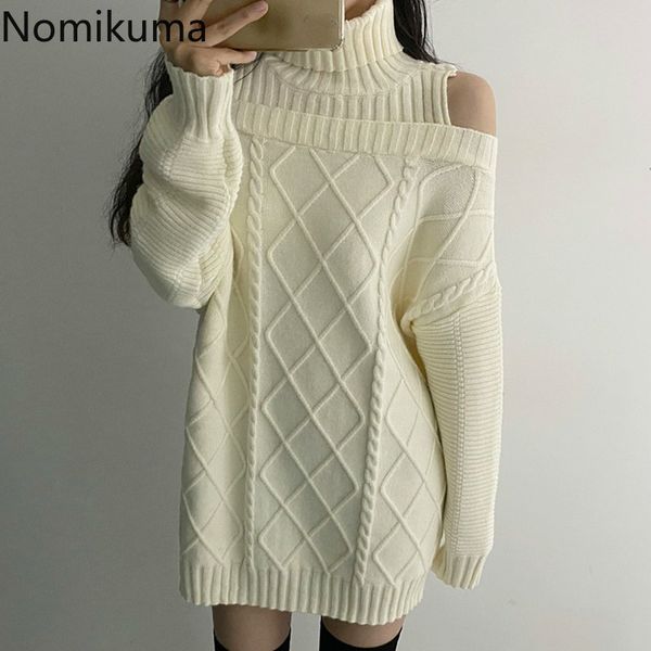 nomikuma korean twisted turtleneck woemn sweater causal long sleeve strapless knitwear autumn winter pull femme 6d561 210427, White;black
nomikuma korean twisted turtleneck woemn sweater causal long sleeve strapless knitwear autumn winter pull femme 6d561 210427, White;black