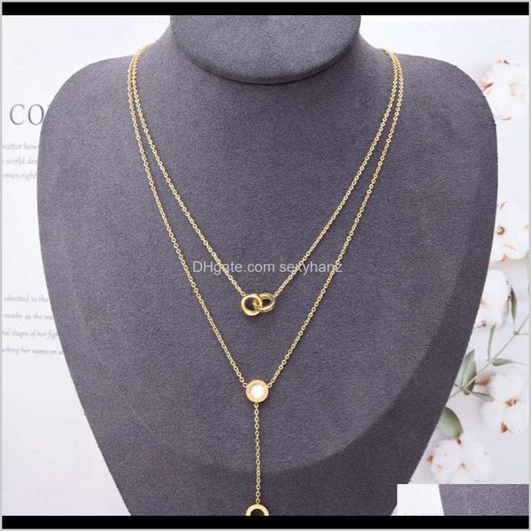 necklaces & pendants drop delivery 2021 double necklace round shell ring tassel pendant short clavicle chain titanium steel furnace plated j, Silver
necklaces & pendants drop delivery 2021 double necklace round shell ring tassel pendant short clavicle chain titanium steel furnace plated j, Silver