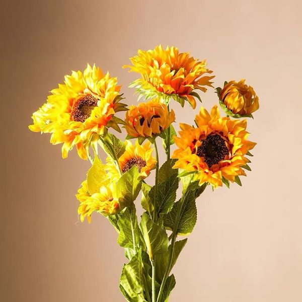 decorative flowers & wreaths 3 sunflower simulation flocking pole single artificial flower simple modern home decoration
decorative flowers & wreaths 3 sunflower simulation flocking pole single artificial flower simple modern home decoration