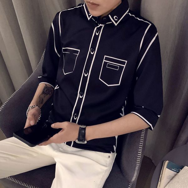 men's casual shirts fashion graffiti slim fit blusa streetwear social clothes camisa masculina spring striped print men shirt 4nlo, White;black
men's casual shirts fashion graffiti slim fit blusa streetwear social clothes camisa masculina spring striped print men shirt 4nlo, White;black