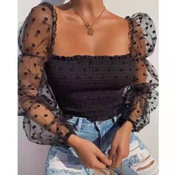 women's blouses & shirts women mesh sheer chiffon see-through long sleeve crop club shirt femme fashion transparent white blusas ca
women's blouses & shirts women mesh sheer chiffon see-through long sleeve crop club shirt femme fashion transparent white blusas ca