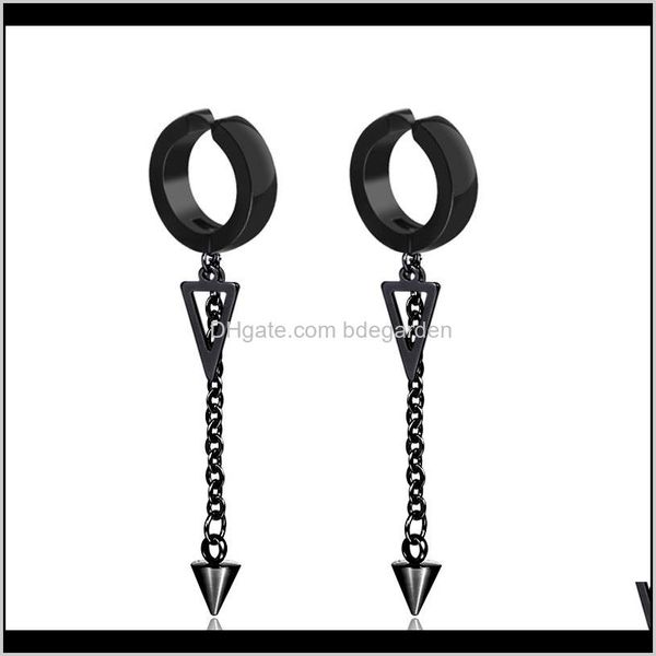 dangle & chandelier delivery 2021 punk black drop for men stainless steel triangular cone pendant chain clip earrings jewelry brincos gift d, Silver
dangle & chandelier delivery 2021 punk black drop for men stainless steel triangular cone pendant chain clip earrings jewelry brincos gift d, Silver