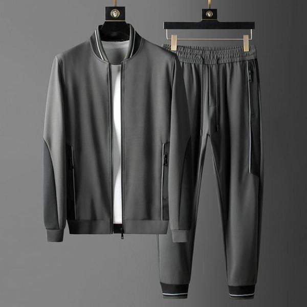 men's tracksuits classic sport mens sets (sweatshirts+pants) luxury baseball collar zipper male suits 5xl slim fit casual man, Gray
men's tracksuits classic sport mens sets (sweatshirts+pants) luxury baseball collar zipper male suits 5xl slim fit casual man, Gray