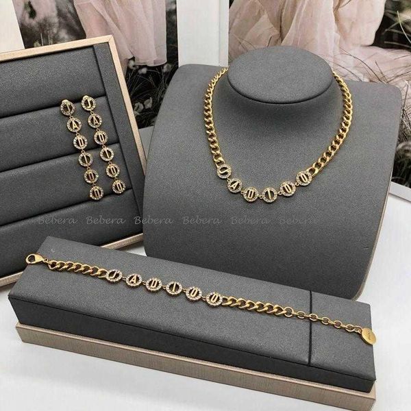 d jia di jia jad letter earrings brass inlaid diamond temperament versatile necklace bracelet women's high version5, Silver
d jia di jia jad letter earrings brass inlaid diamond temperament versatile necklace bracelet women's high version5, Silver