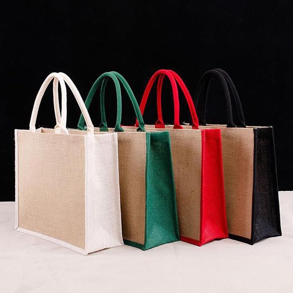 fashionable portable large capacity jute shopping bag retro handbag tote storage bags
fashionable portable large capacity jute shopping bag retro handbag tote storage bags