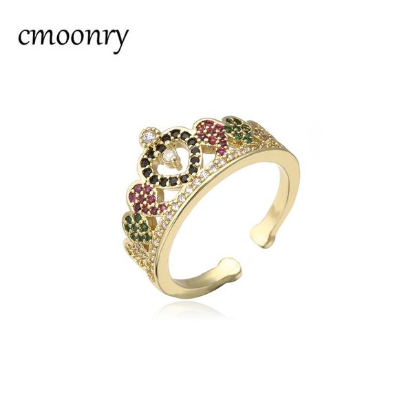 wedding rings cmoonry luxury + cubic zirconia heart crown ring gold color open women girl engagement jewelry daily accessories, Slivery;golden
wedding rings cmoonry luxury + cubic zirconia heart crown ring gold color open women girl engagement jewelry daily accessories, Slivery;golden