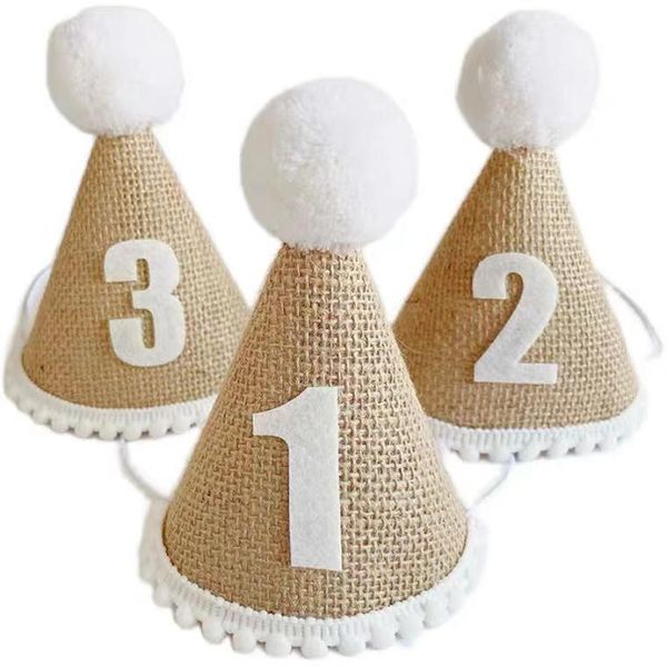 party hats 1 2 3 birthday caps ball linen 1st hat born baby headband year decorations
party hats 1 2 3 birthday caps ball linen 1st hat born baby headband year decorations