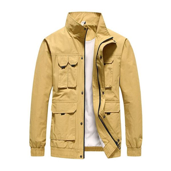 men's jackets 2021 casual multi-pocket stand collar workwear jacket, Black;brown
men's jackets 2021 casual multi-pocket stand collar workwear jacket, Black;brown
