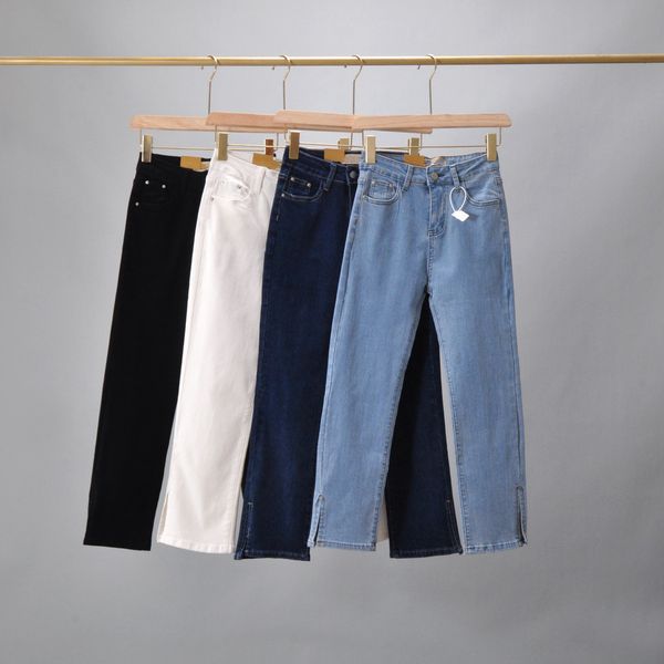 2021 autumn new straight pants small opening at the and thin elastic jeans with high waist, Blue
2021 autumn new straight pants small opening at the and thin elastic jeans with high waist, Blue