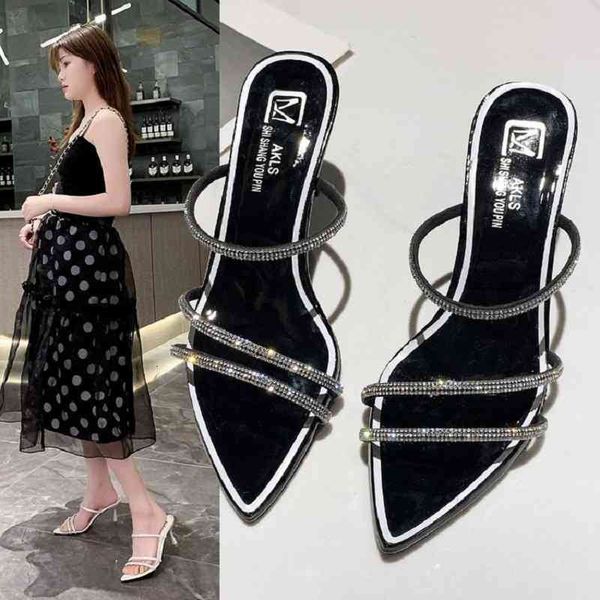 dress shoes one-word buckle sandals women's summer new all-match fashion fresh small high heels stiletto slippers 2oiy, Black
dress shoes one-word buckle sandals women's summer new all-match fashion fresh small high heels stiletto slippers 2oiy, Black