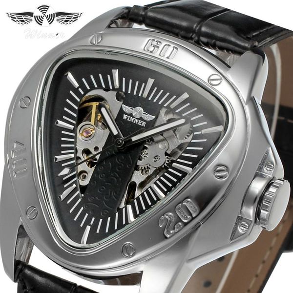 sports automatic mechanical men watch racing triangle skeleton wrist silver wristwatches, Slivery;brown
sports automatic mechanical men watch racing triangle skeleton wrist silver wristwatches, Slivery;brown