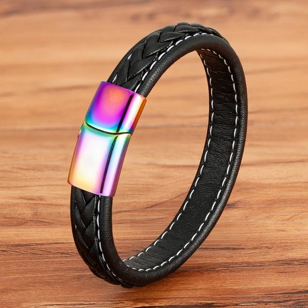 charm bracelets trendy luxury black brown blue bracelet woven stitching genuine leather colorful stainless steel mens bangles wholesale, Golden;silver
charm bracelets trendy luxury black brown blue bracelet woven stitching genuine leather colorful stainless steel mens bangles wholesale, Golden;silver