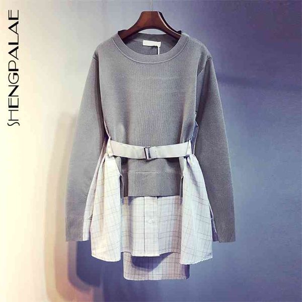 autumn long sleeve jumper knitted loose fashion pullover femme hit color splice fake two-piece sweater za5300 210427, White;black
autumn long sleeve jumper knitted loose fashion pullover femme hit color splice fake two-piece sweater za5300 210427, White;black